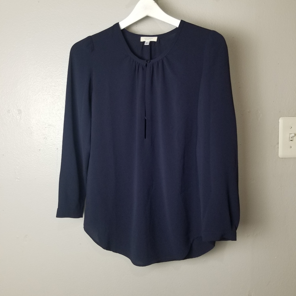 Lucky Brand jewel neck long sleeves top si…
